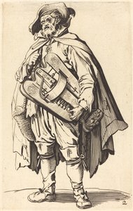 لاعب Hurdy-Gurdy بواسطة After Jacques Callot