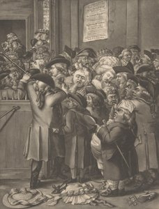 The Pit Door La Porte du Parterre ، 9 نوفمبر 1784. بواسطة بعد روبرت دايتون الأكبر.