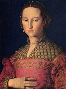 صورة إليانور من توليدو 1522-1562 ، زوجة الدوق الأكبر كوزيمو الأول دي ميديشي ، حوالي 1545. بواسطة أغنولو برونزينو