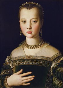صورة ماريا دي ميديشي ، 1551 (درجة الحرارة على اللوحة) بواسطة أغنولو برونزينو