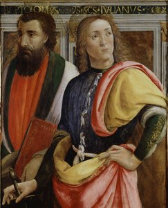 Sts Bartholomew and Julian the Hospitaler (تمبرا ، زيت وذهب على اللوحة) بواسطة Agnolo di Domenico