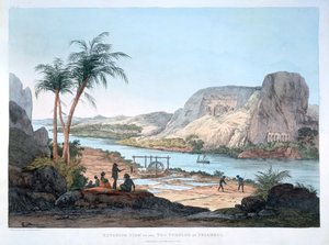 المنظر الخارجي للمعابد في إبسامبول ، مصر ، 1820 بواسطة اجوستينو اجليو