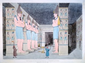 داخل المعبد في إبسومبول في النوبة ، 1820 بواسطة اجوستينو اجليو