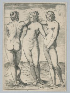 النعم الثلاث بواسطة Agostino Carracci