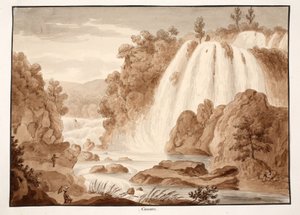 تتالي في تيفولي ، 1833 (النقش بغسل بني)