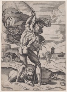 رجل بعلم ، كاليفورنيا. 1514-36.