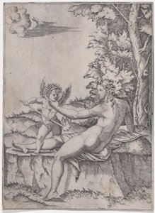 فينوس وإيروس ، كاليفورنيا. 1514-36. بواسطة أغوستينو فينيزيانو
