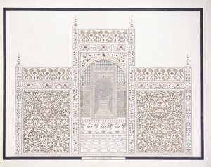 جزء من تاج محل ، ج. 1815 بواسطة مدرسة اجرا