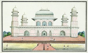 مقبرة إتيماد-دولا ، بالقرب من أغرا ، 1830s (مرحاض ، حبر وقلم رصاص على ورق) بواسطة مدرسة اجرا