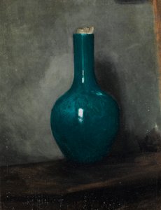 زهرية زرقاء على خلفية رمادية ، c.1885