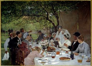وجبة زفاف في لوحة Yport بواسطة ألبرت فوري (1854-1937) 1886 صن. 3،89x2،53 م روان ، متحف الفنون الجميلة