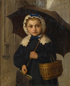 لويز أنكر مع مظلة ، 1872 بواسطة ألبرت أنكر