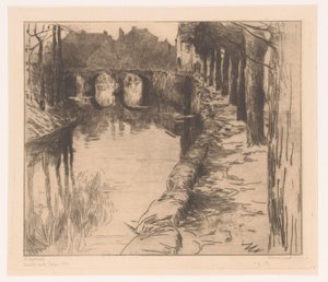 جسر قديم فوق قناة في ديكسميود Vieux Pont (العنوان على الكائن) الجسر القديم في ديكسميود بواسطة ألبرت بيرتسوين