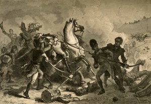 معركة نيو أورليانز - وفاة الجنرال باكينهام ، 1878. بواسطة ألبرت بوبيت