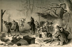 المستوطنون الإنجليز في أمريكا ، 1877. بواسطة ألبرت بوبيت