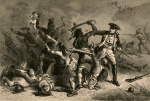 مونتكالم يحاول إيقاف المذبحة ، 1877. بواسطة ألبرت بوبيت