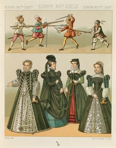 "Le Costume Historique" (تاريخ الأزياء الكامل) بواسطة Auguste Racinet ، المجلد الرابع بواسطة ألبرت تشارلز أوغست راسينت