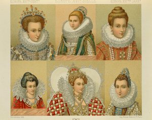 "Le Costume Historique" (تاريخ الأزياء الكامل) من تأليف Auguste Racinet ، المجلد الرابع بواسطة ألبرت تشارلز أوغست راسينت