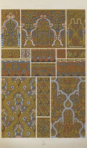 Moorish ، اللوحة 30 من "زخرفة متعددة الألوان: مائة لوحة من الذهب والفضة والألوان" بواسطة ألبرت تشارلز أوغست راسينت