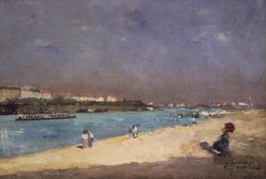 منظر لضواحي باريس من Pont National ، 1882 بواسطة ألبرت تشارلز ليبورغ