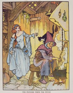 الأميرة تزور الساحرة من كتاب "بلاكي للأطفال السنوي" ، السنة التاسعة عشر (رسم توضيحي للكتاب) بواسطة ألبرت إدوارد جاكسون