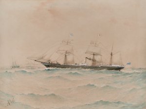 African Royal Mail Steamer ، لاغوس ،  قائد دايسون ويستون بواسطة ألبرت إرنست ماركس