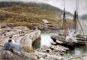 Boscastle (ألوان مائية ولون جسم على ورق) بواسطة ألبرت جودوين
