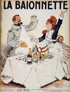الملوك (ماريان وكؤوس شعر تتلألأ حول كعكة) - في "" La Baionnette "، رسم ألبرت غيوم (1873-1942) الثاني (القرن العشرين) بواسطة ألبرت غيوم