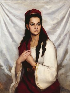 صورة الممثلة هيدفيج شارلوتا را-وينترهجيلم 1838-1907 ، 1876. بواسطة ألبرت جوستاف أريستيدس إديلفيلت