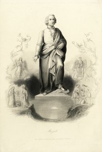 نصب موتسارت في Mozartplatz ، 1842. بواسطة ألبرت هنري باين