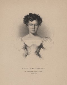 ملكة جمال كلارا فيشر ، litho من CG Childs ، 1830 بواسطة ألبرت نيوسام