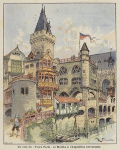 زاوية من Robidas Old Paris في Exposition Universelle بواسطة ألبرت روبيدا