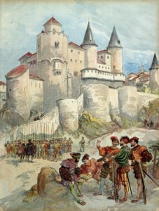 كان السجين فرانسوا الأول (1494-1547) محبوسًا في برج ألكازار في مدريد (إسبانيا) حتى عام 1526. بواسطة ألبرت روبيدا