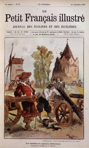 كان Bellehumeur منتجًا مرتجلًا لشركة Canon - خجل الكابتن Bellormeau بواسطة Robida. غلاف "" المصور الفرنسي الصغير "بتاريخ 30/12/1899. بواسطة ألبرت روبيدا