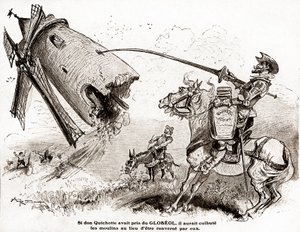 دون كيشوت لإعلان عن تحصين جلوبول، حوالي عام 1916 (رسم توضيحي) بواسطة ألبرت روبيدا