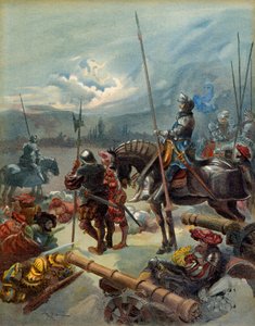 Fifth Italian War (1515-1516): the night of Marignan (Italy), between 13 and 14 September 1515. Illustation بواسطة ألبرت روبيدا