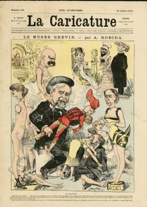 رسم توضيحي لألبرت روبيدا (1848-1926) لغلاف La Caricature (1880) بواسطة ألبرت روبيدا