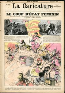 رسم توضيحي لألبرت روبيدا (1848-1926) لغلاف La Caricature (1880) بواسطة ألبرت روبيدا