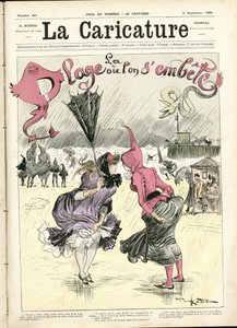 رسم توضيحي لألبرت روبيدا (1848-1926) لغلاف La Caricature (1880) بواسطة ألبرت روبيدا