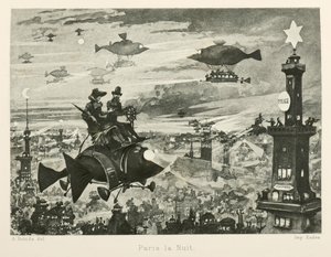 باريس ليلا ، القرن العشرين ، 1880. بواسطة ألبرت روبيدا