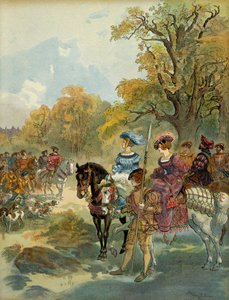 Royal Hunt of Francois I (1494-1547). Illustration بواسطة ألبرت روبيدا