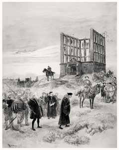 حكم على المشرف العام جاك دي سمبلانكي (حوالي 1445-1527) بالإعدام ، وصعودًا إلى مونتفاكون جيبت ، 1909 (مرحاض على الورق) بواسطة ألبرت روبيدا