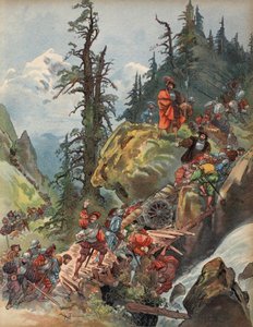 The crossing of the Alps, illustration from 