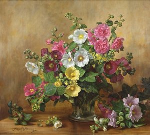 AB257 Hollyhocks أواخر سبتمبر بواسطة ألبرت ويليامز