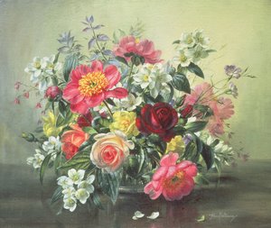 AB311 زهور شهر يونيو الرومانسية