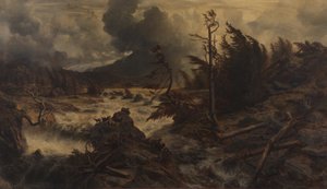 عاصفة رعدية في الجبال العالية بواسطة ألبرت زيمرمان