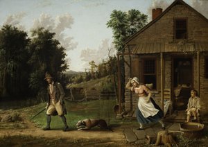 Rip Van Winkle طارد من المنزل بواسطة Dame Van Winkle ، 1880 بواسطة ألبرتوس دو بروير