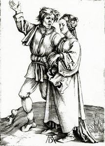 زوجان ريفيان ، نقش بواسطة يوهانس ويريكس ، حوالي 1565 (نقش) بواسطة ألبريشت (بعد) Durer أو Duerer