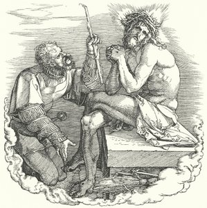 صفحة العنوان من The Large Passion بواسطة Albrecht Durer ، تصور الأيام الأخيرة للمسيح على الأرض (نقش)