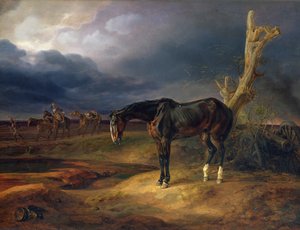 حصان بلا مالك في ساحة المعركة في Moshaisk في عام 1812 ، 1834